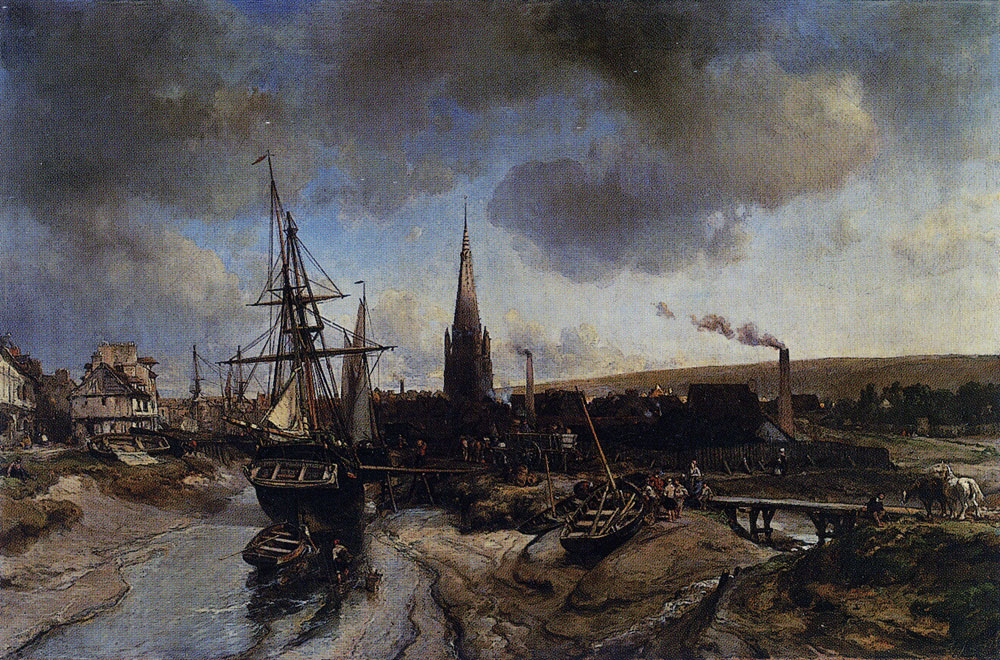 Johan Barthold Jongkind - View of the Port of Harfleur