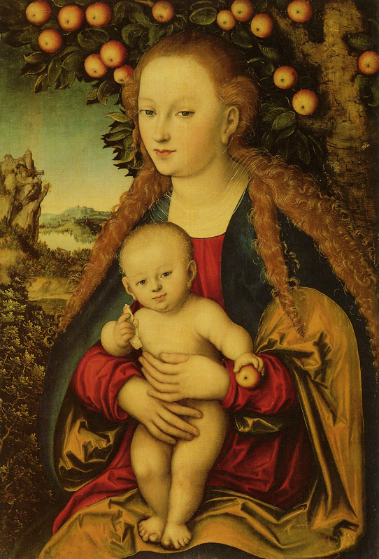 Lucas Cranach the Elder - Madonna and Child Under an Apple Tree