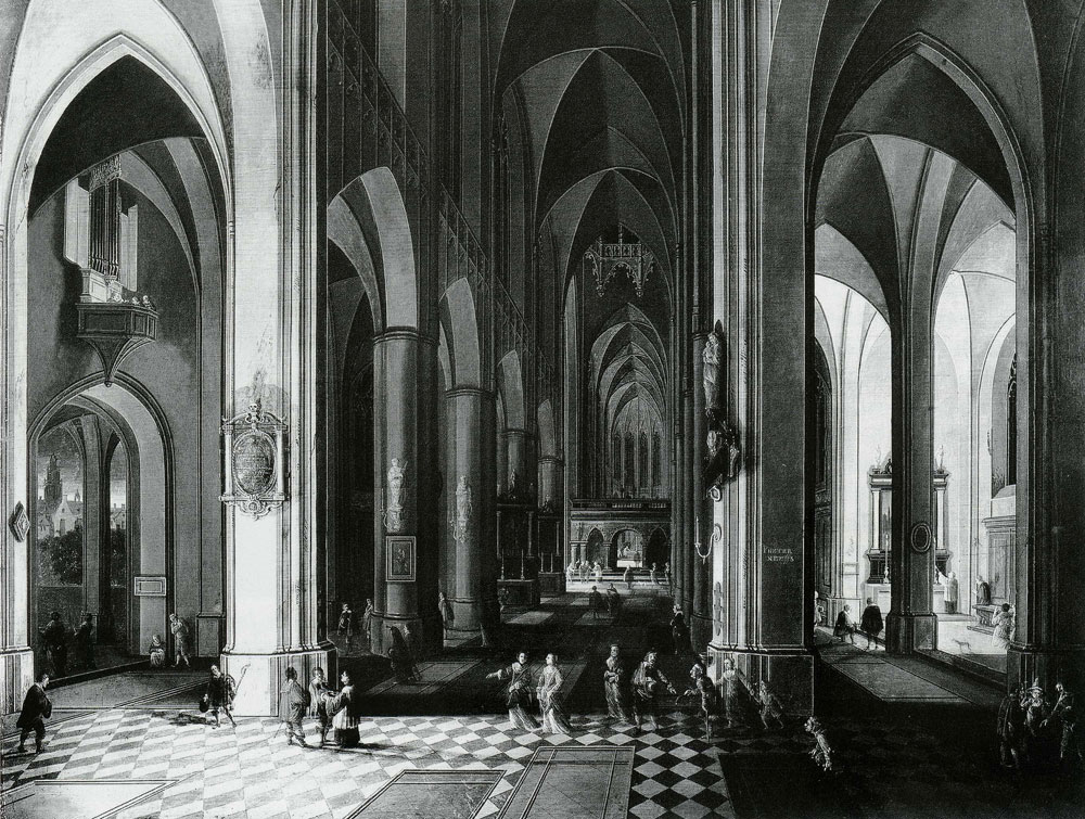 Peeter Neeffs the Elder - The Interior of a Gothic Church