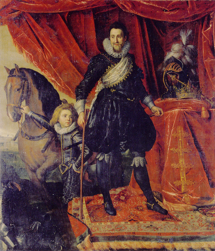 Pieter Isaacsz. - Full-length Portrait of Christian IV with Horse and Page