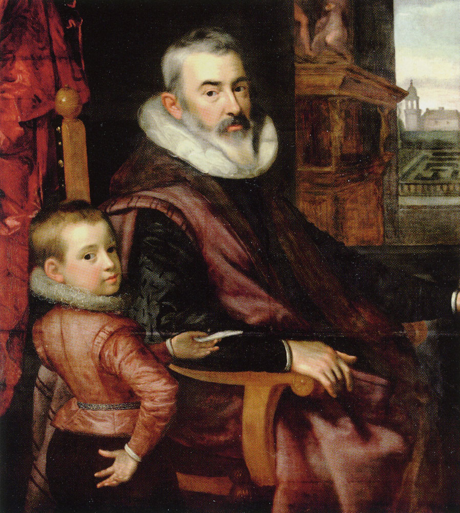Pieter Isaacsz. - Portrait of a Man with a Boy, Probably Pieter Jacobsz. Timmerman and his son Jacob