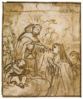 Abraham van Diepenbeeck Saint Peter of Alcantara with Theresa of Avila