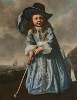 Bartholomeus van der Helst Portrait of a Young Boy Playing Kolf