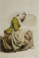Jacob van Strij Study of a Young Girl Sleeping