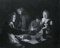 Judith Leyster Card Players by Lamplight