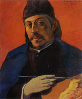 Paul Gauguin Self-Portrait with a Palette