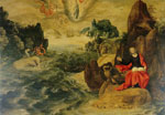 Tobias Verhaecht and Gillis Coignet Landscape with John the Evangelist Writing the Book of Revelation on the Island of Patmos