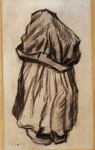Vincent van Gogh Peasantwoman with Shawl, Seen from Behind