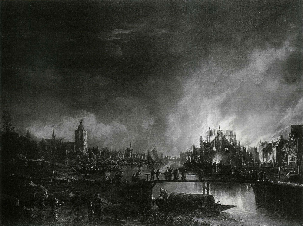 Aert van der Neer - Burning City
