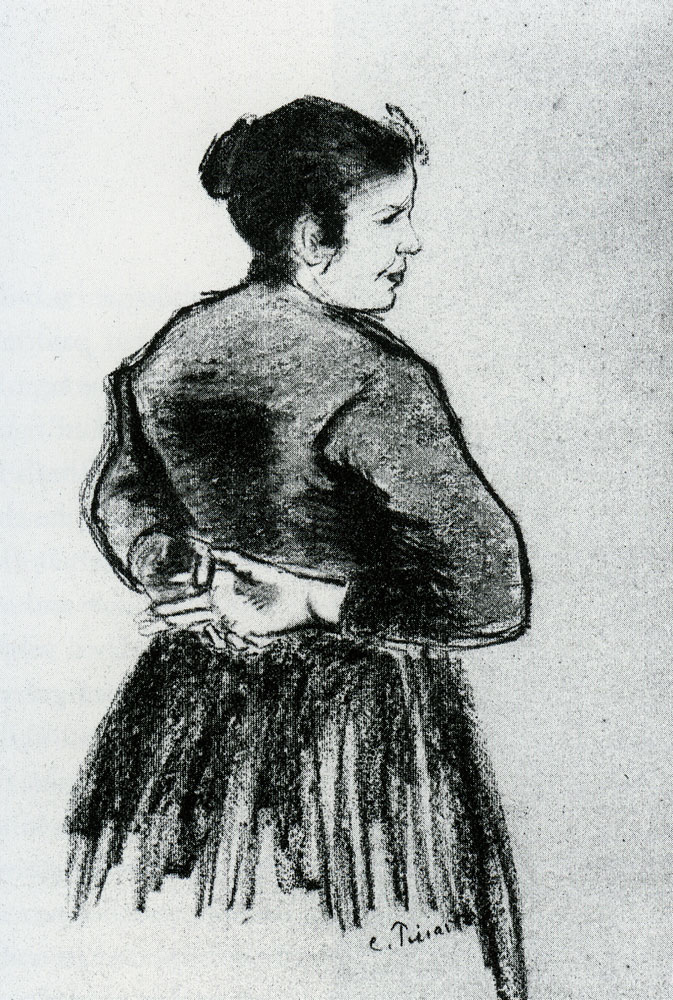 Camille Pissarro - Young Woman, Hands Behind Her Back
