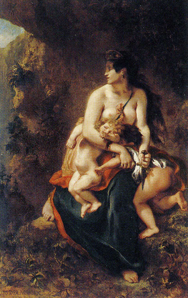 Eugène Delacroix - Medea about to Murder Her Children