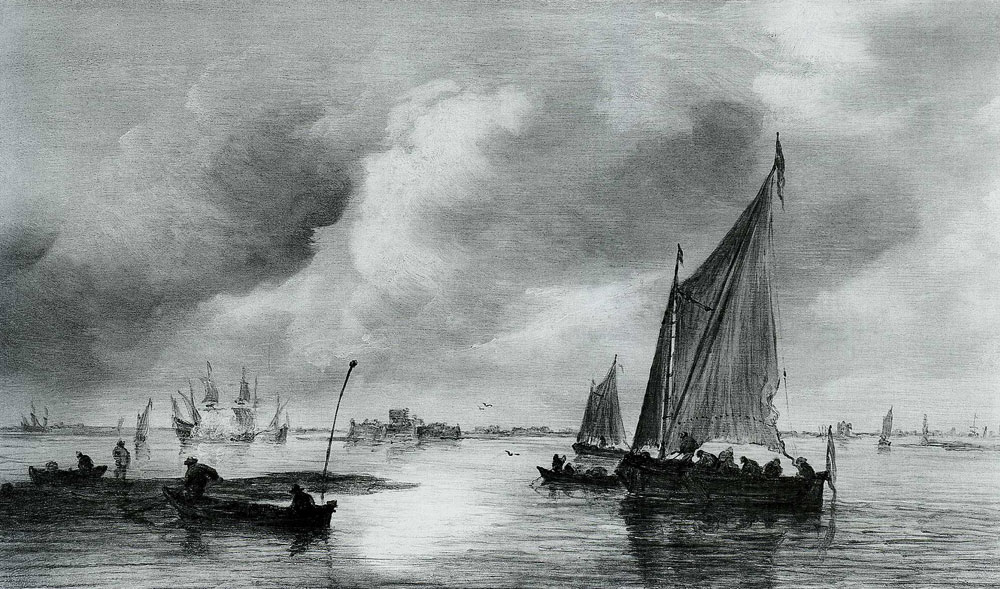 Jan van Goyen - Ships on the Schelde near Fort Rammekens