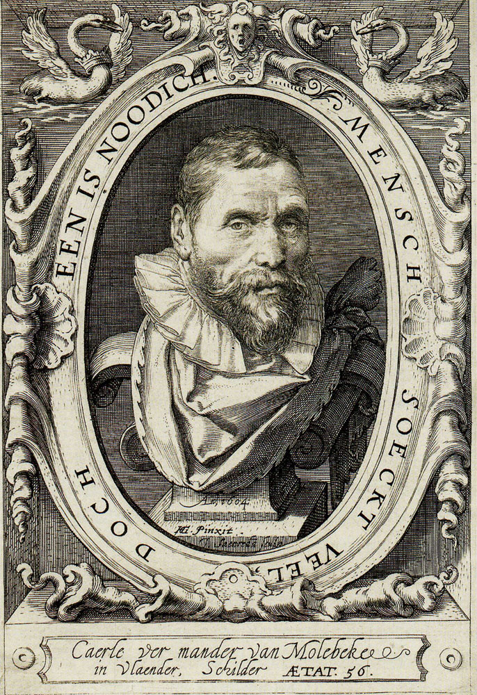 Jan Saenredam after Hendrick Goltzius - Portrait of Karel van Mander