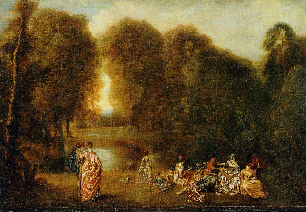 Jean-Antoine Watteau - Assembly in a Park