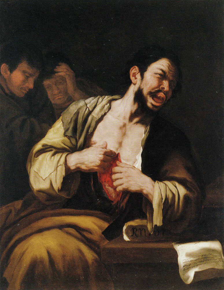 Luca Giordano - Cato Tearing Out His Entrails
