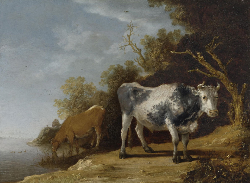 Paulus Potter - Cattle Standing on a Riverbank