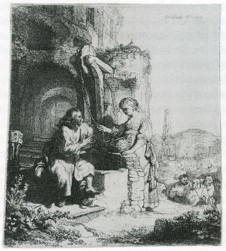 Rembrandt - Christ and the Samaritan Woman