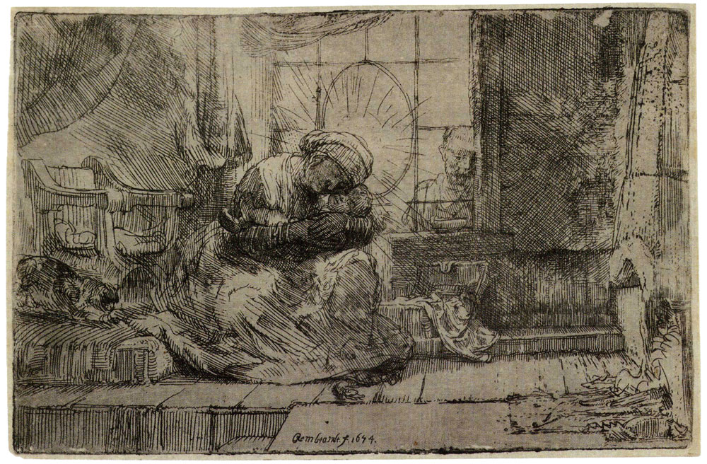 Rembrandt - Virgin and Child with the Cat and the Snake