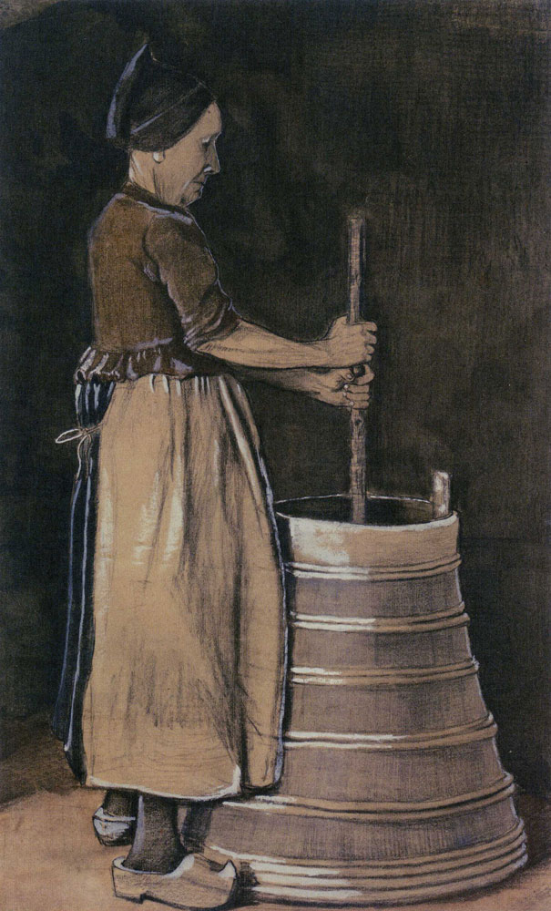 Vincent van Gogh - Woman Churning Butter