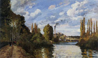 Camille Pissarro Riverbanks in Pontoise