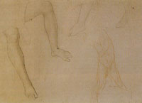 Edgar Degas Studies of Legs and Feet and of a Figure