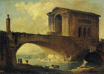 Hubert Robert Landscape with Stone Bridge