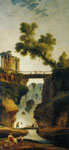 Hubert Robert Landscape with Waterfall