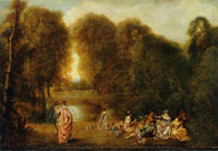 Jean-Antoine Watteau Assembly in a Park