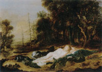 Pieter Codde The Reclining Diana in a Landscape