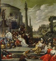 Rombout van Troyen Jehu Killing the Priests of Baal