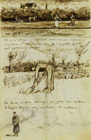 Vincent van Gogh Sketches in a letter to Theo van Gogh