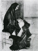Vincent van Gogh Figure of a Woman with Unfinished Chair