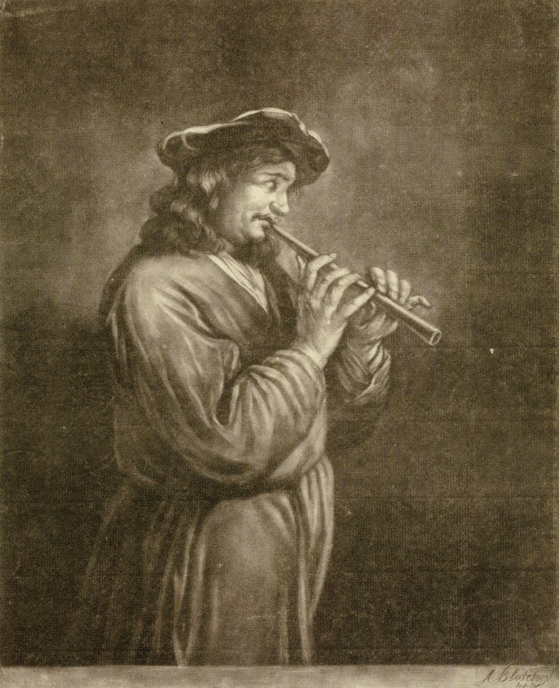 Abraham Bloteling after Govert Flinck - The Flute Player