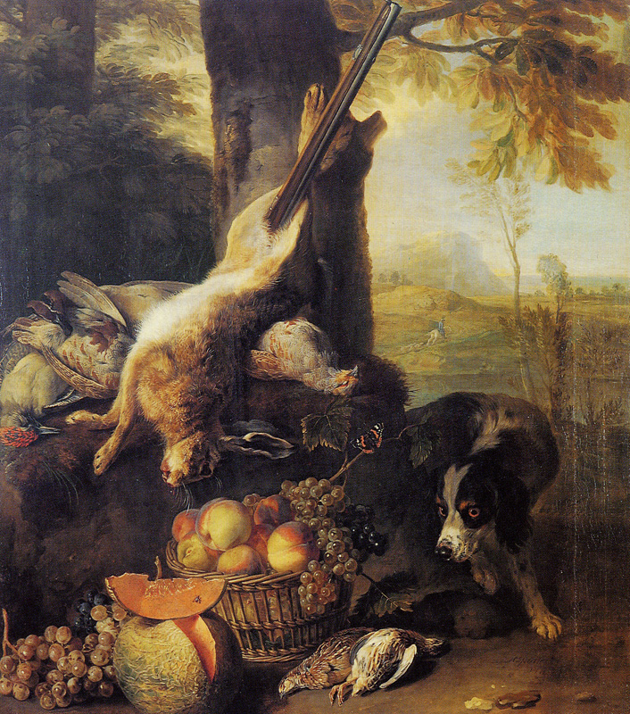 Alexandre-François Desportes - Still Life with a Dead Hare and Fruit