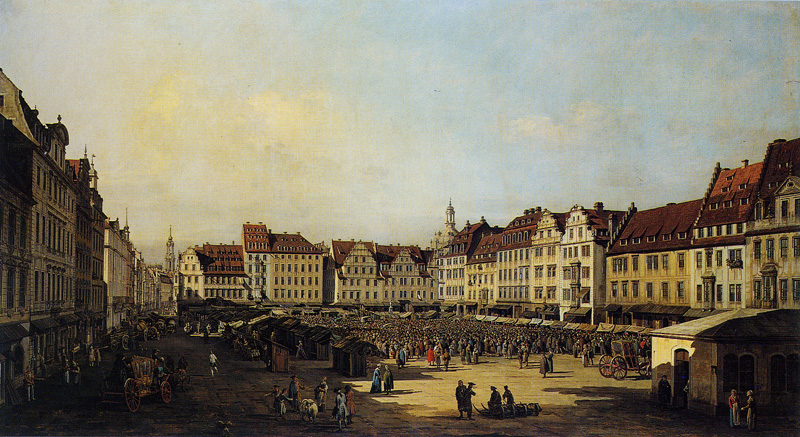 Bernardo Bellotto - The Old Market Square in Dresden
