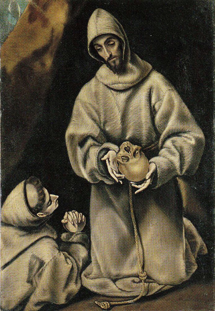 After El Greco - Saint Francis of Assisi and Brother Leo Meditating on Death