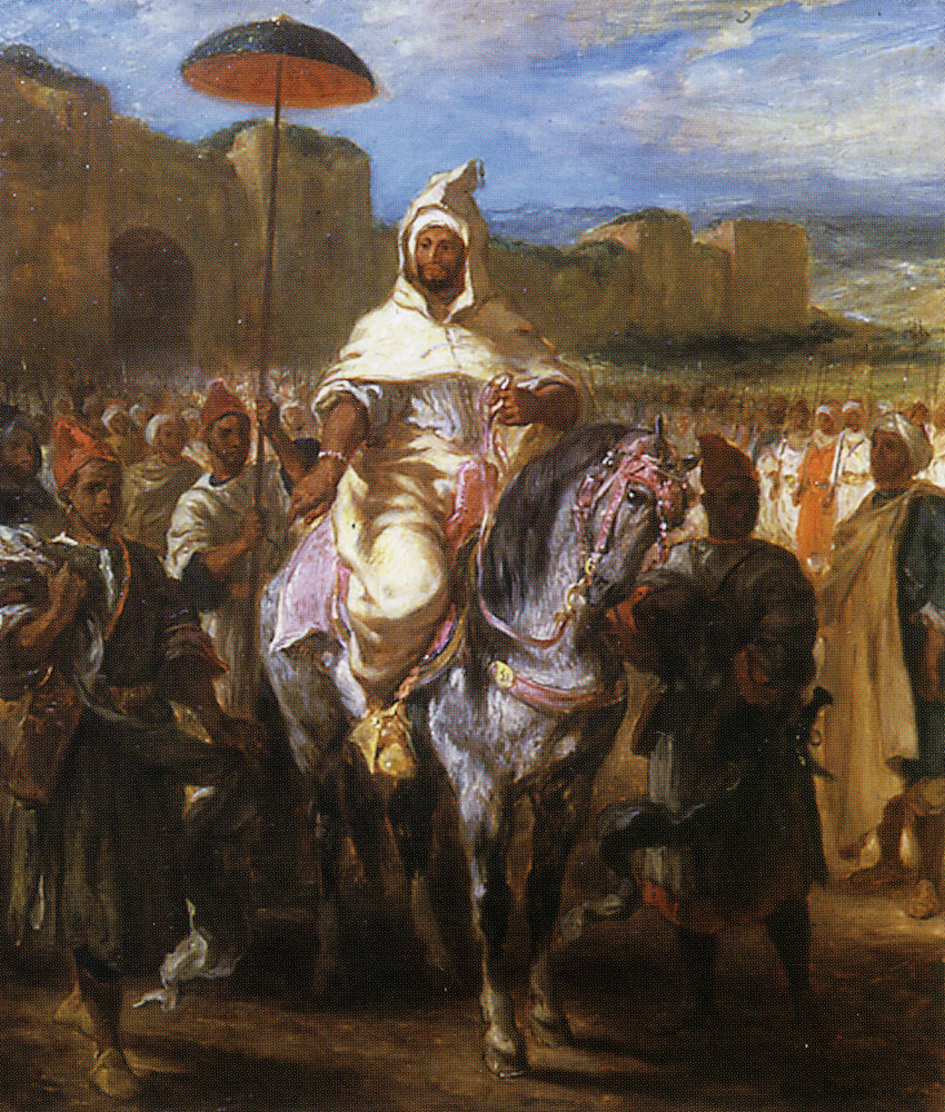 Eugène Delacroix - Abd er Rahman, the Sultan of Morocco Reviewing His Guard