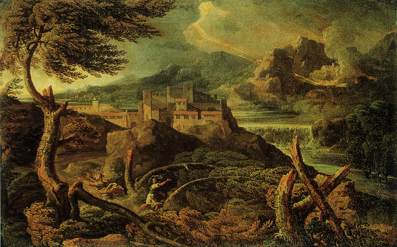 Gaspard Poussin - Landscape with Lightning