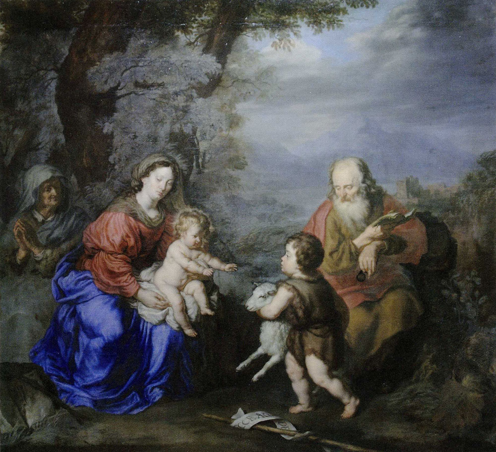Joachim von Sandrart - The Holy Family with St. Anne and St. John