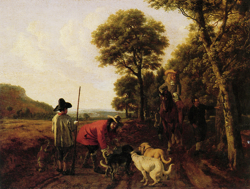 Ludolf de Jongh - Hunters and Dogs