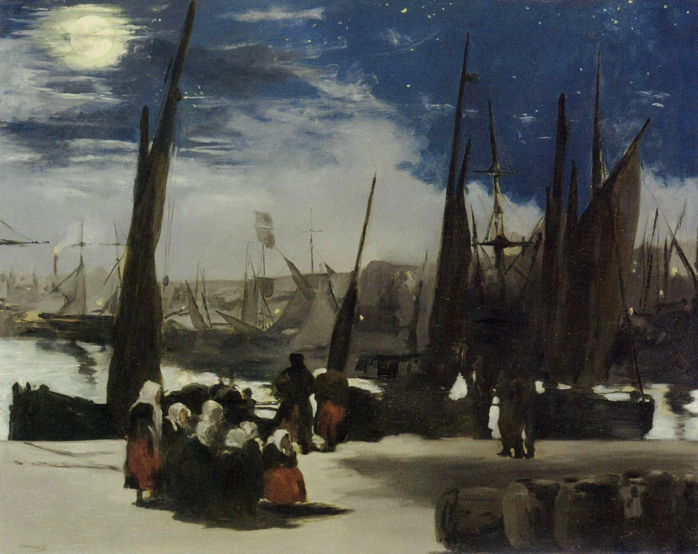 Edouard Manet - Moonlight at the Port of Boulogne