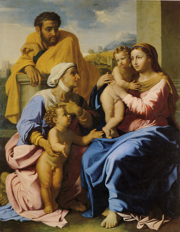 Nicolas Poussin - Holy Family with John the Baptist and St. Elizabeth