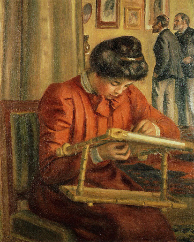 Pierre-Auguste Renoir - Christine Lerolle Embroidering