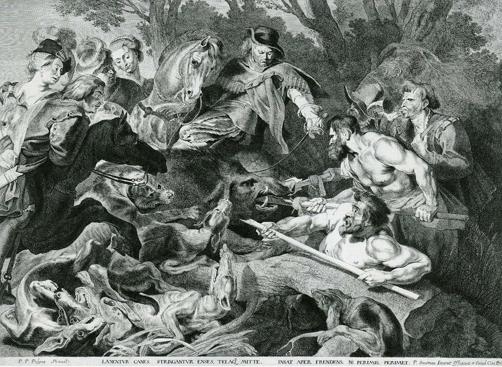 Pieter Soutman after Peter Paul Rubens - The Boar Hunt