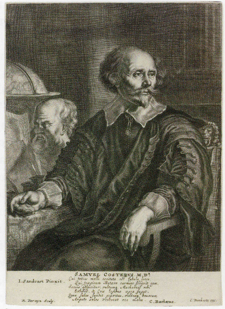 Reinier van Persijn after Joachim von Sandrart - Portrait of Samuel Coster