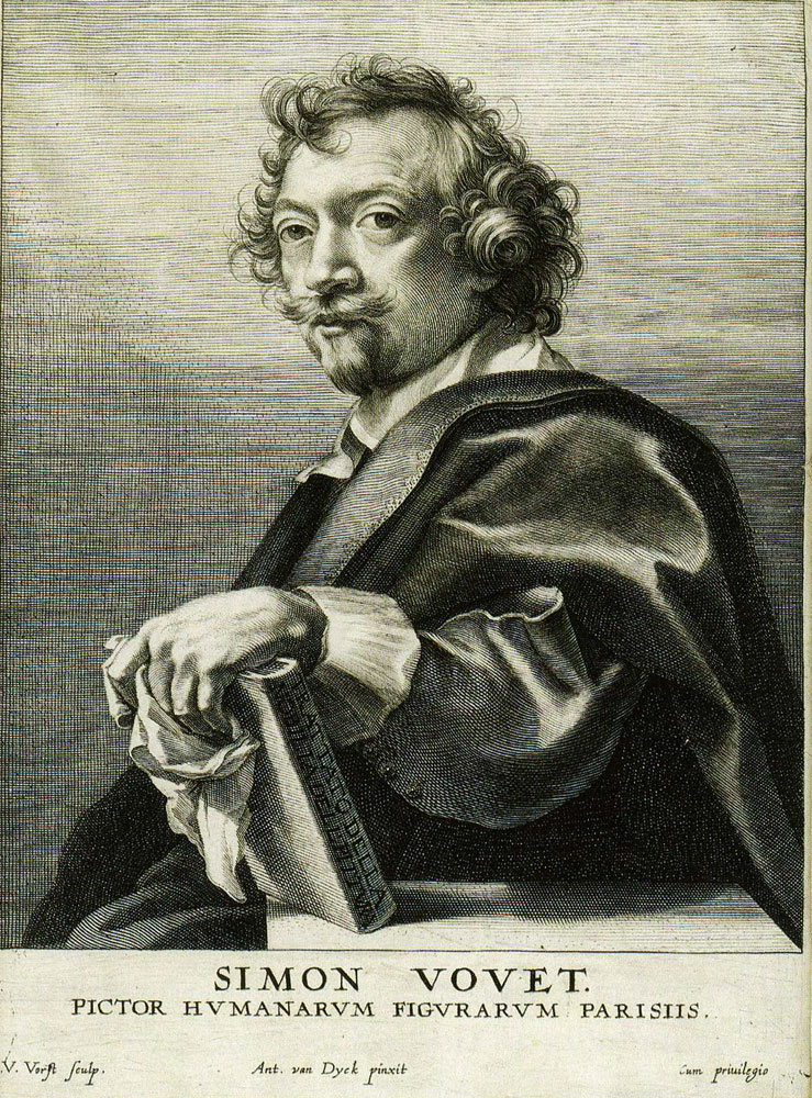 Robert van Voerst after Anthony van Dyck - Portrait of Simon Vouet