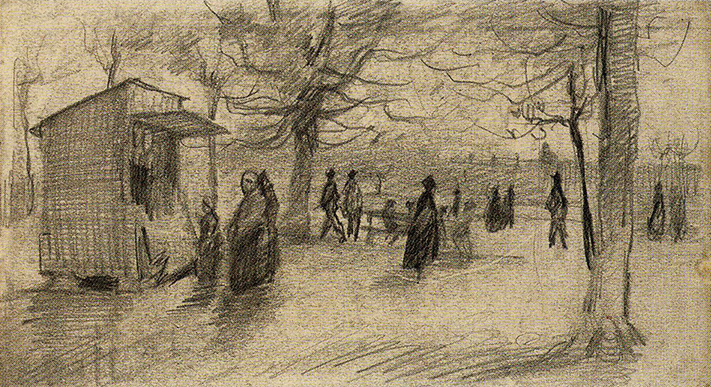 Vincent van Gogh - Figures in a park