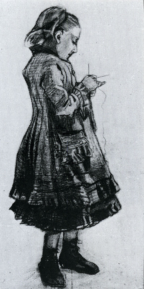 Vincent van Gogh - Girl Standing, Knitting