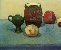 Emile Bernard Stoneware Pot and Apples
