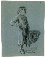 Govert Flinck Standing Boy with a Hat in his Hand